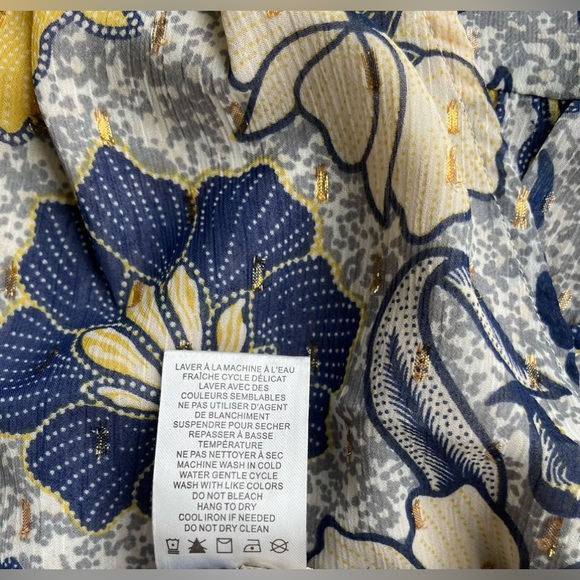 Rachel Roy Women's Sleeveless  Floral Top Gold Flakes - Picture 10 of 10